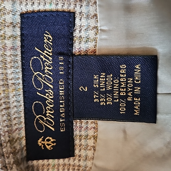 Brooks Brothers Cream & Tan Plaid skirt sz 2 NWT - Picture 4 of 4